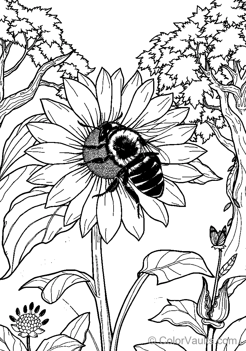 Bee On Sunflower (Scene 17)