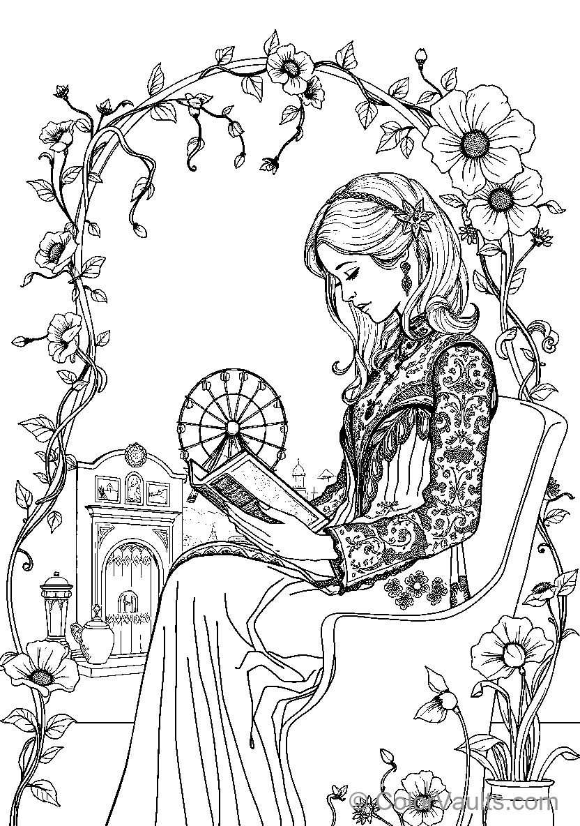 Belle Reads By Flowers