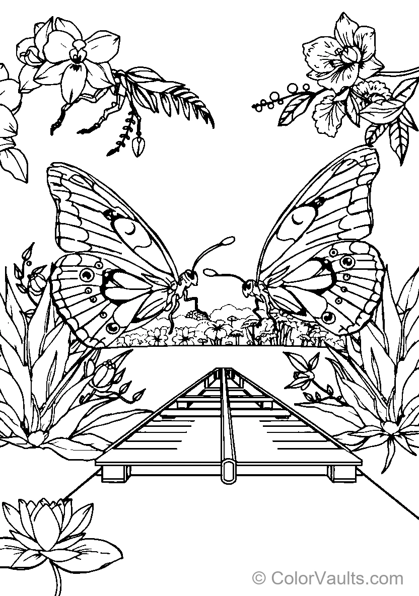 Butterflies Among Flowers (Scene 2)