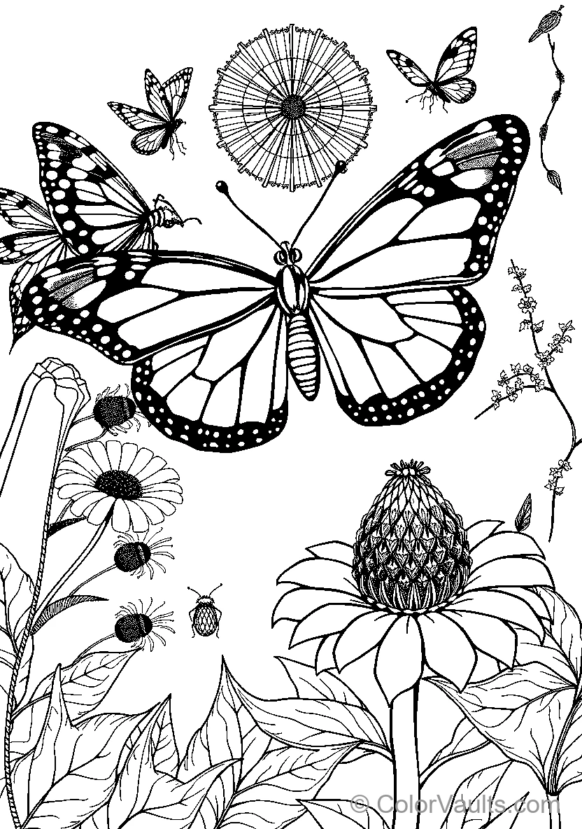 Butterflies Among Flowers (Scene 5)