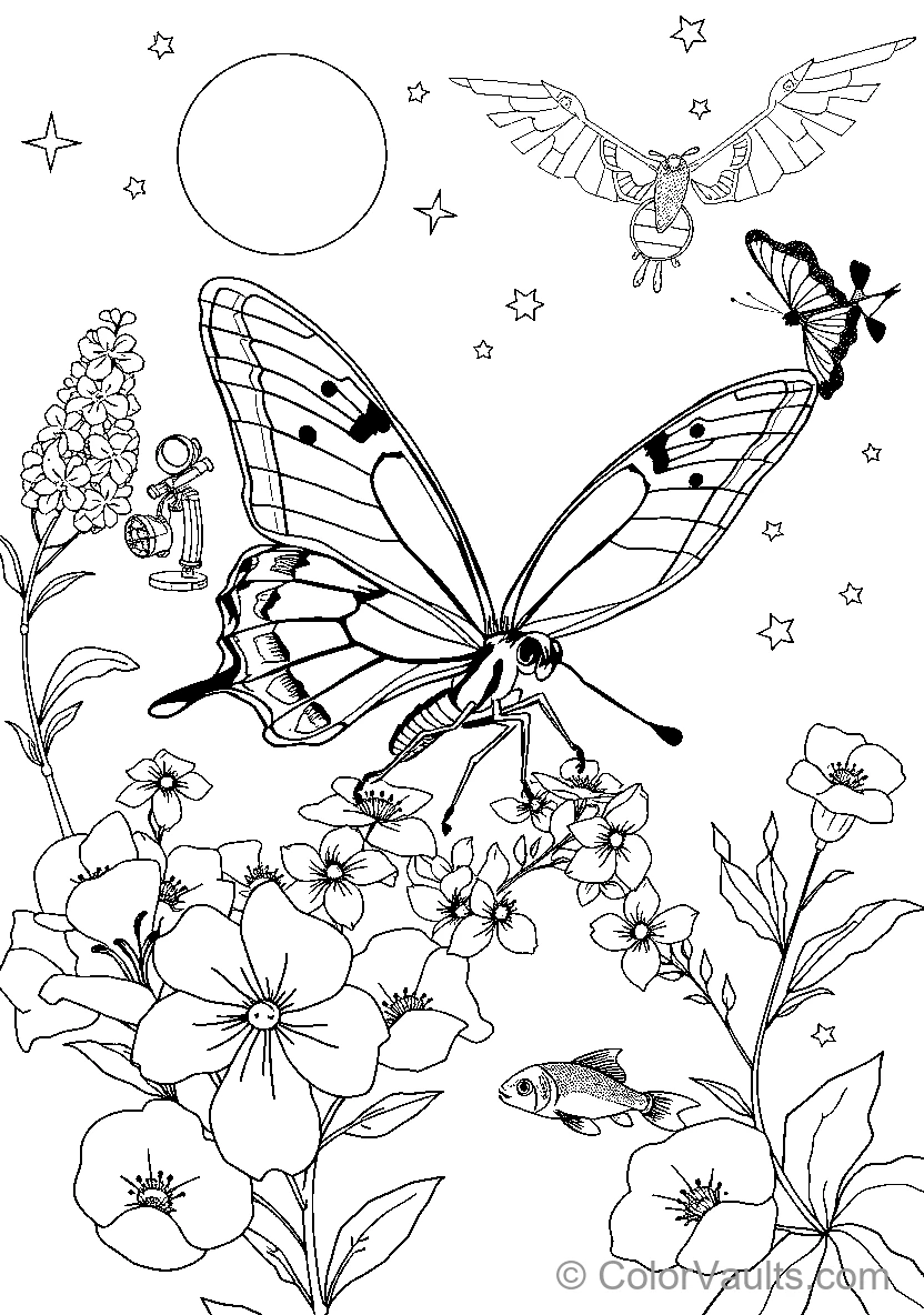 Butterflies And Flowers