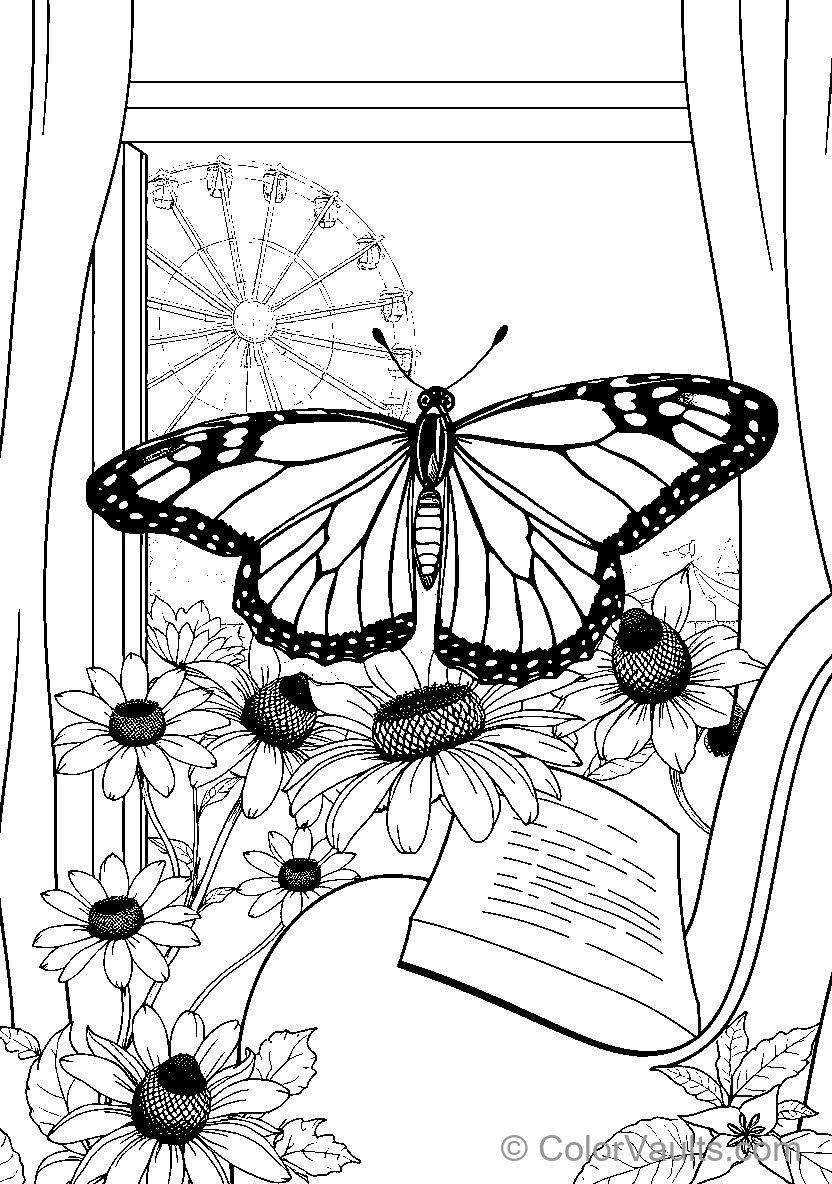 Butterfly Among Flowers (Scene 9)