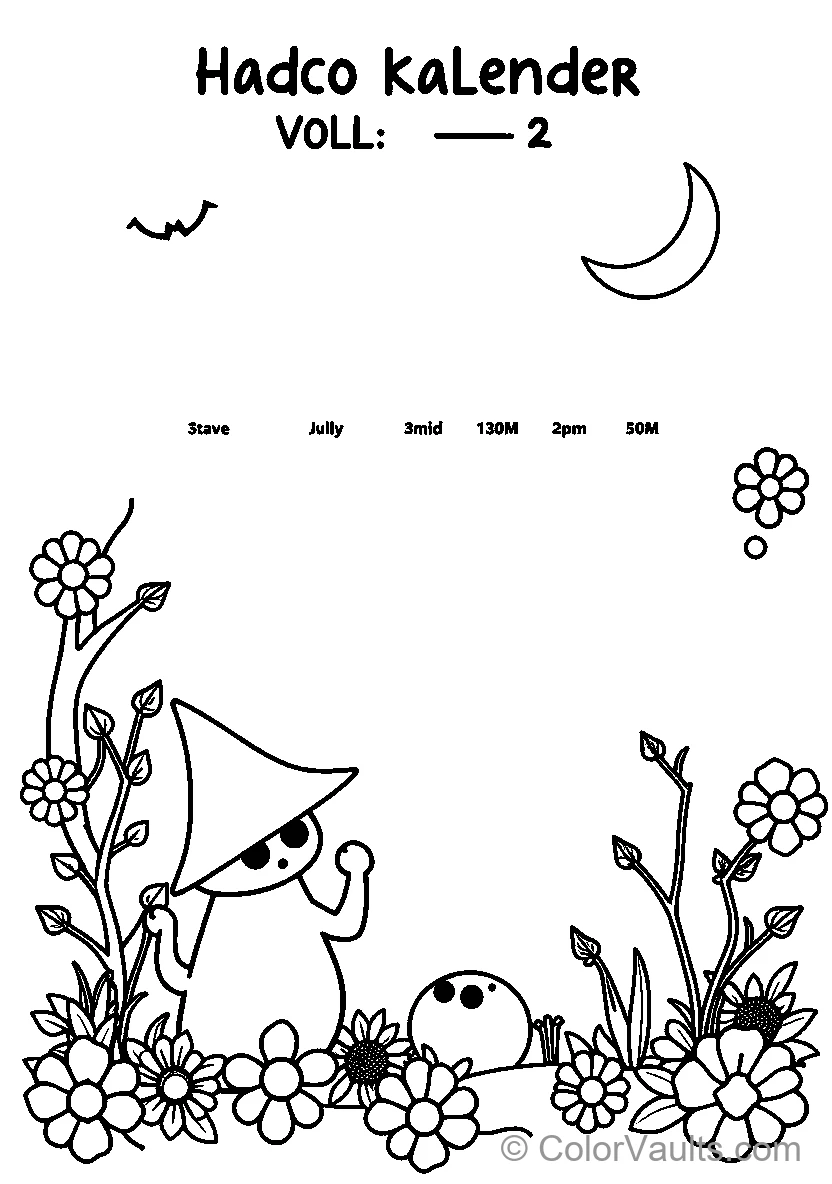 Cartoon Character In Flowers