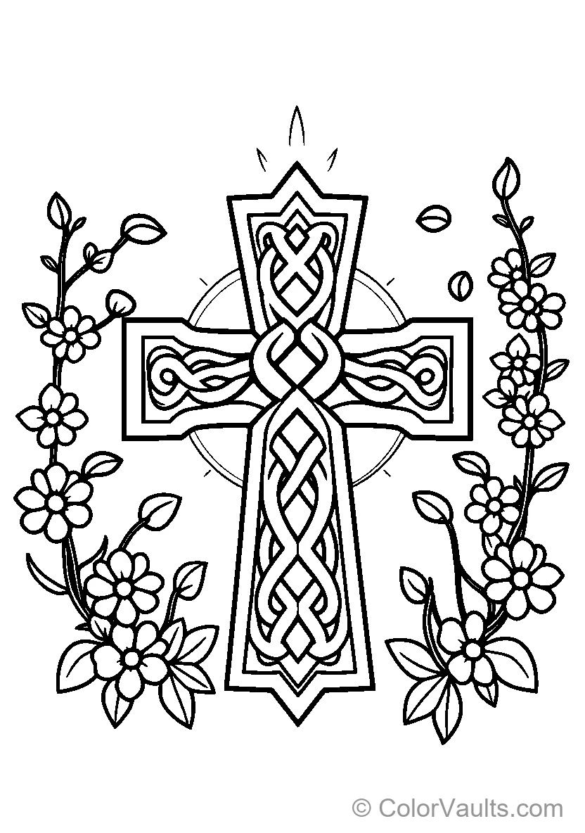 Celtic Cross Floral
