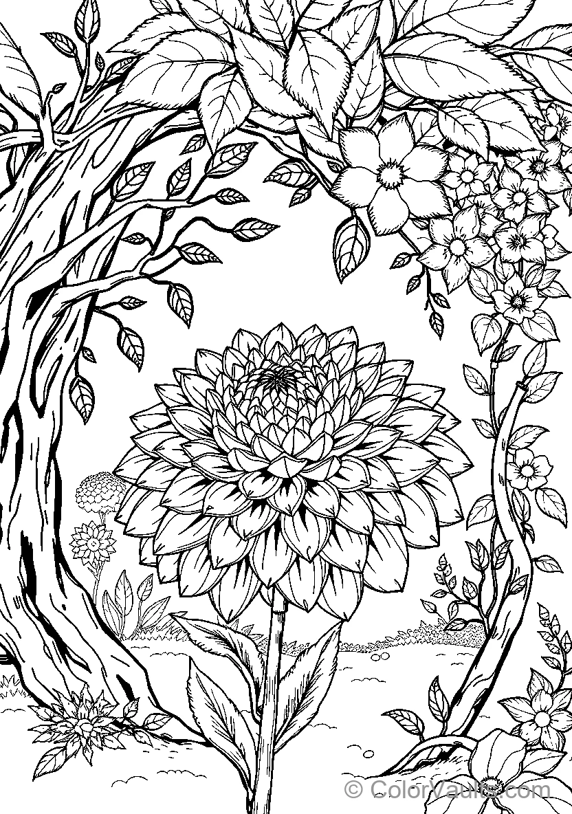 Colorful Floral Scene
