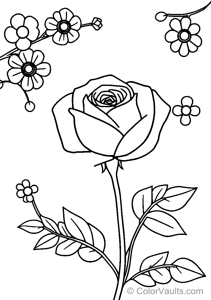 Single Classic Garden Rose