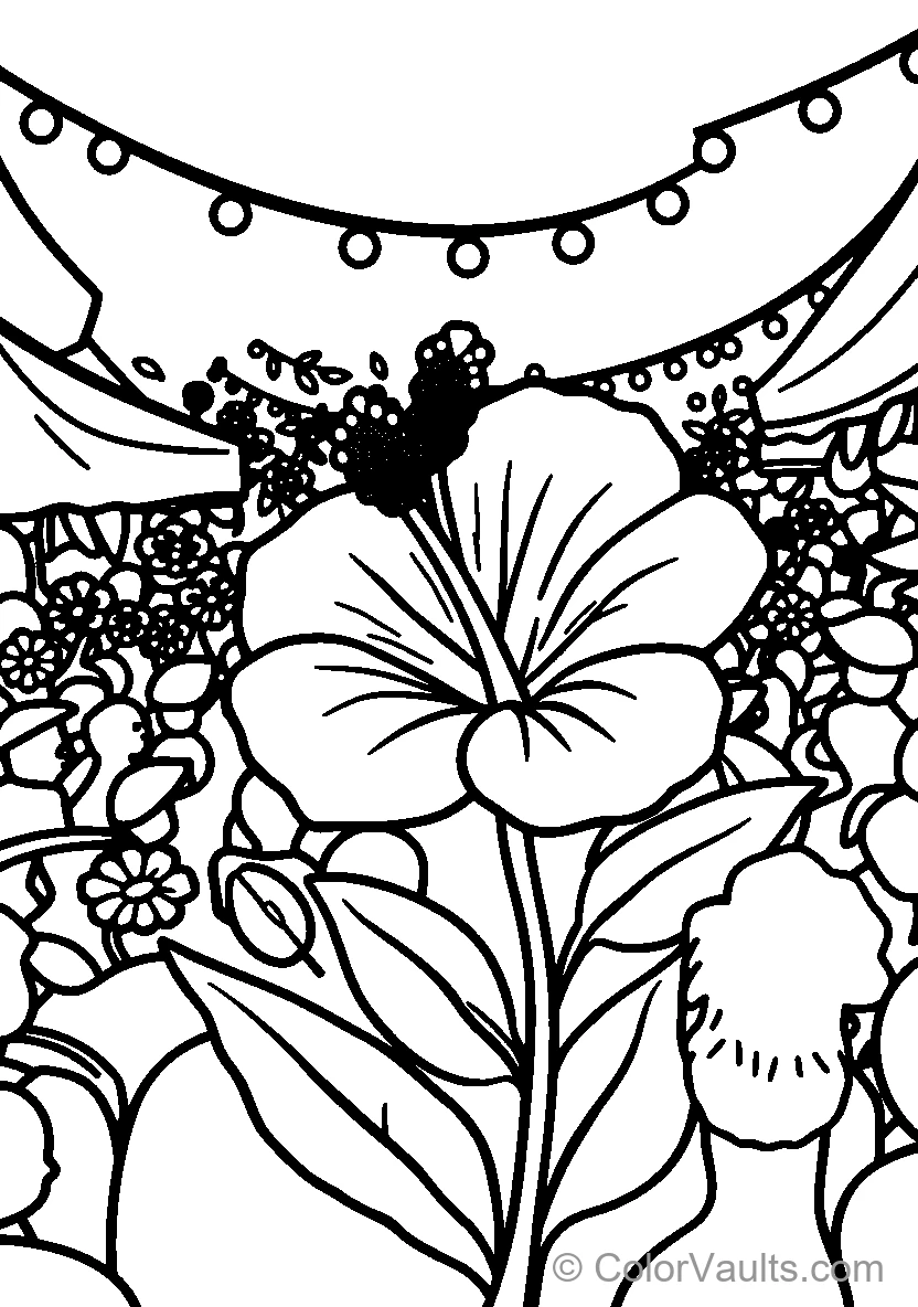 Detailed Floral Scene