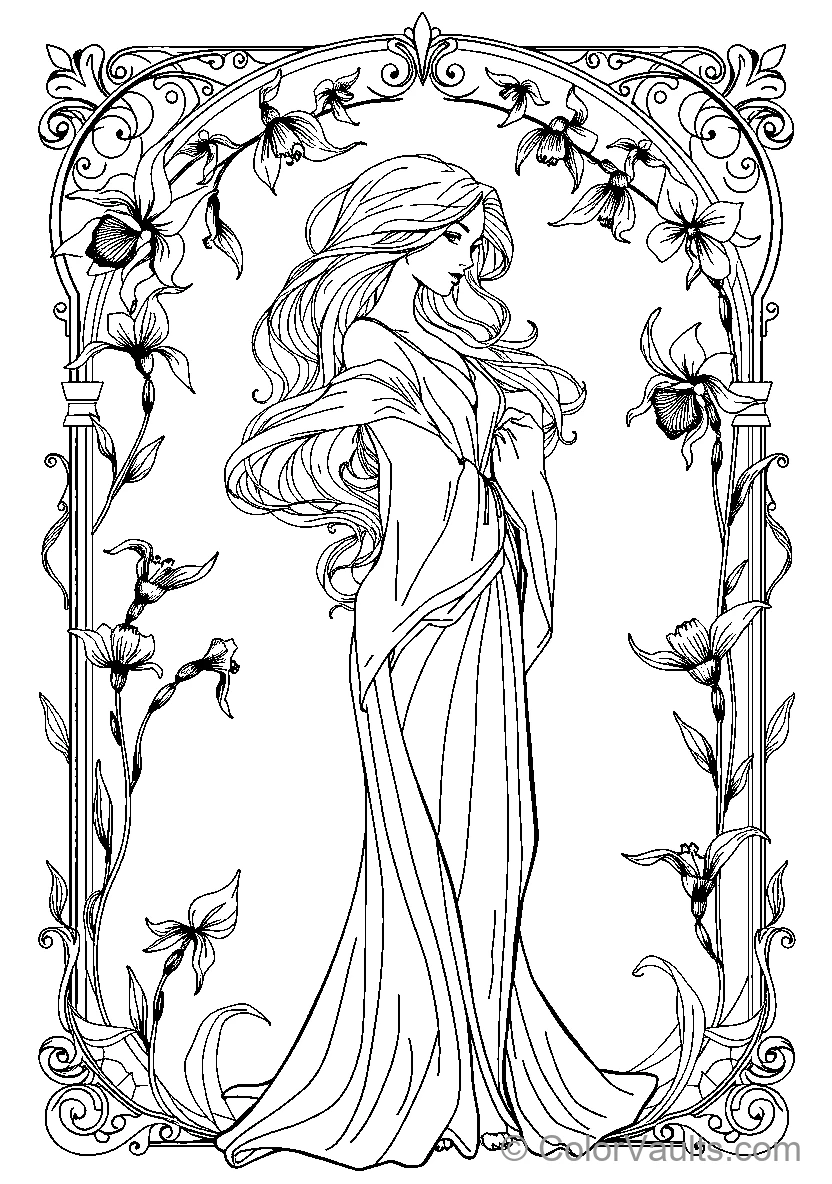 Elegant Floral Woman