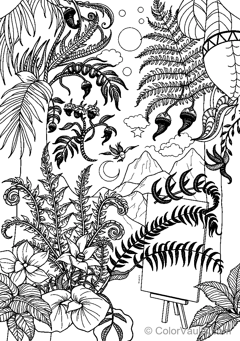 Fantasy Botanical Landscape