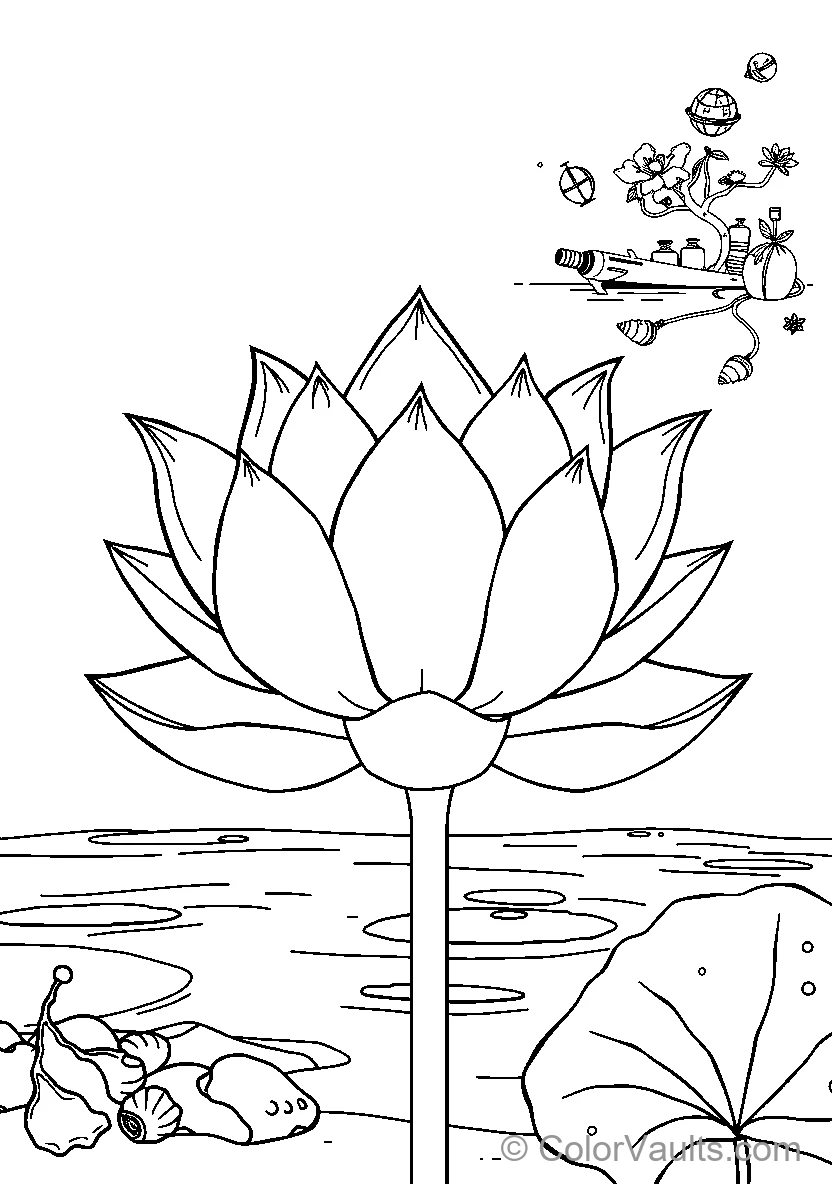Floating Lotus Flower