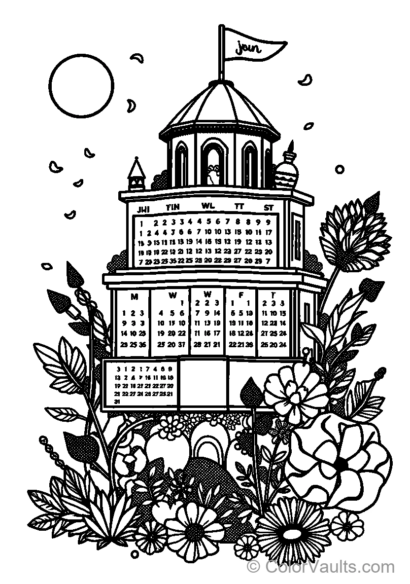 Floral Calendar Building