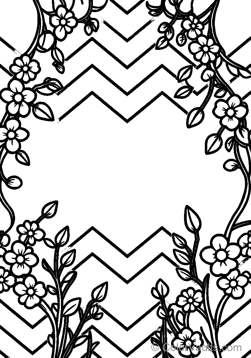 Floral Chevron Pattern