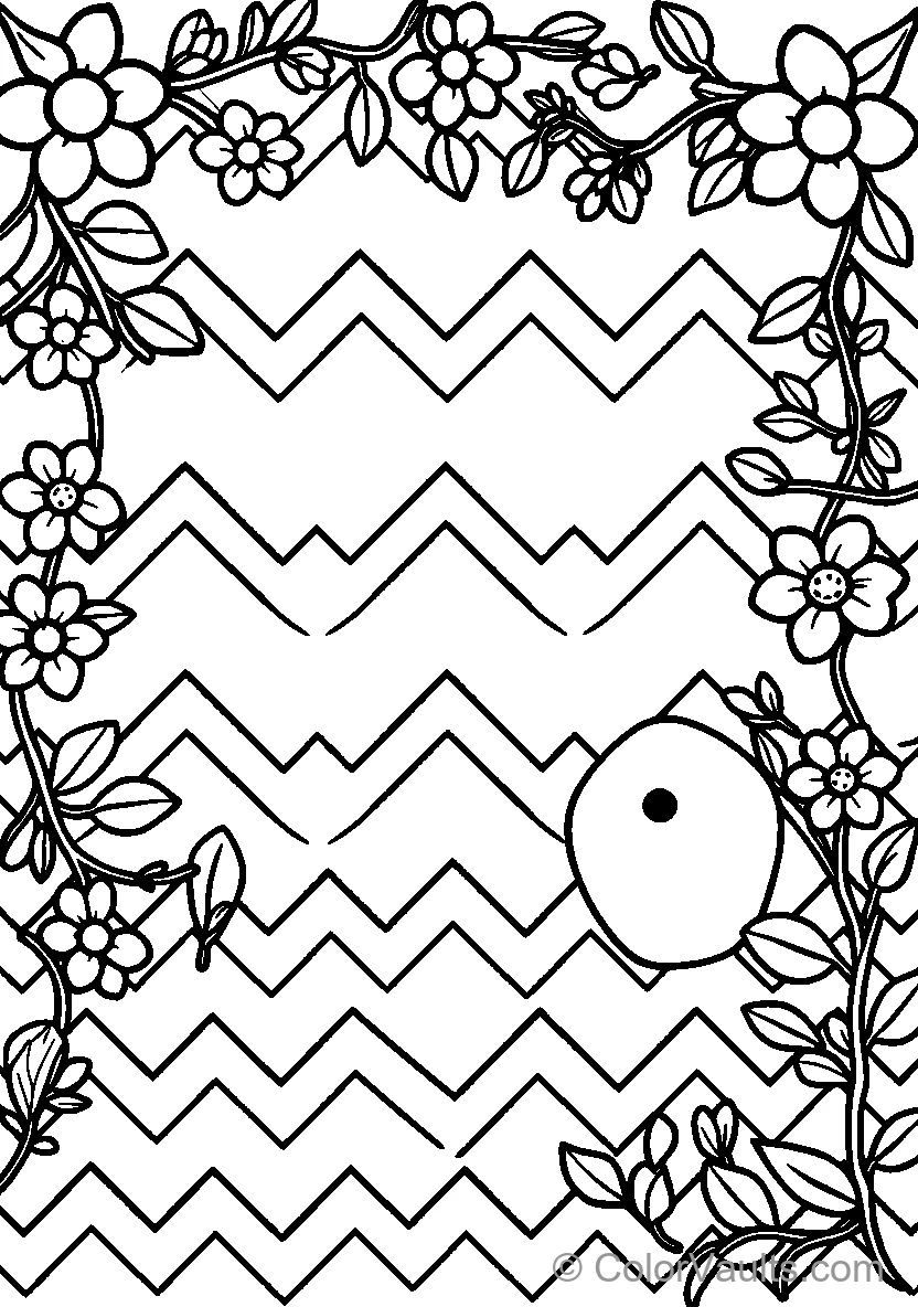 Floral Chevron Pattern (Scene 2)