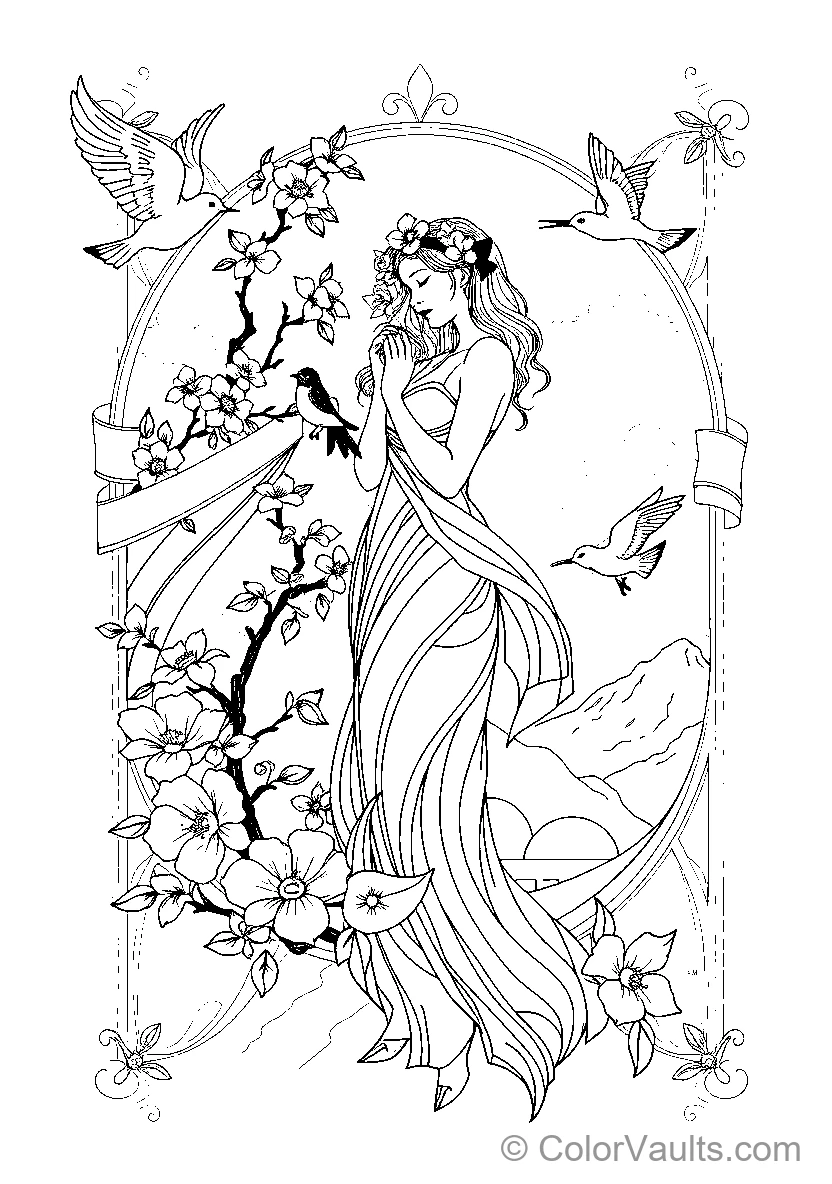 Floral Woman (Scene 3)
