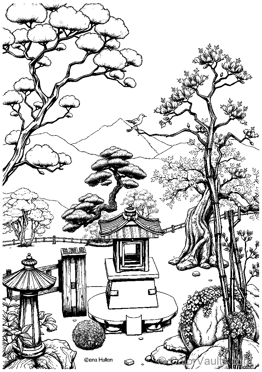 Japanese Garden Scene