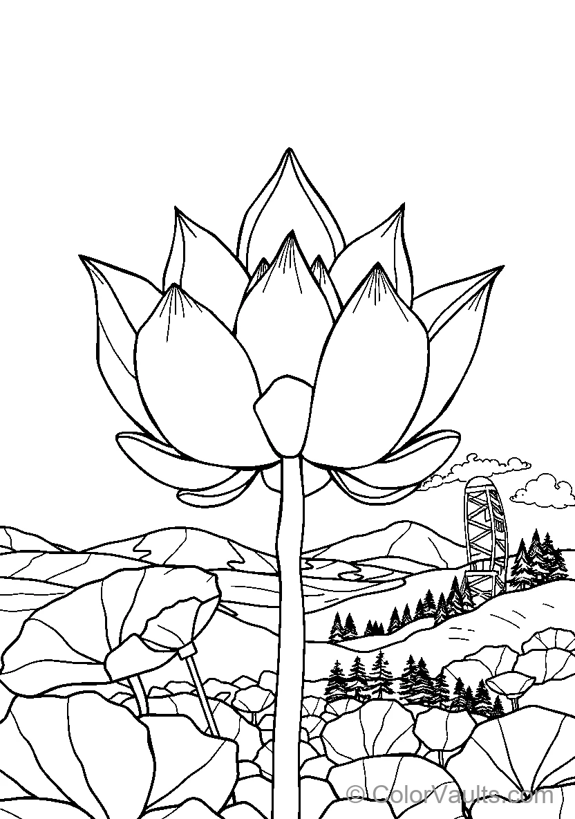 Lotus Flower Landscape