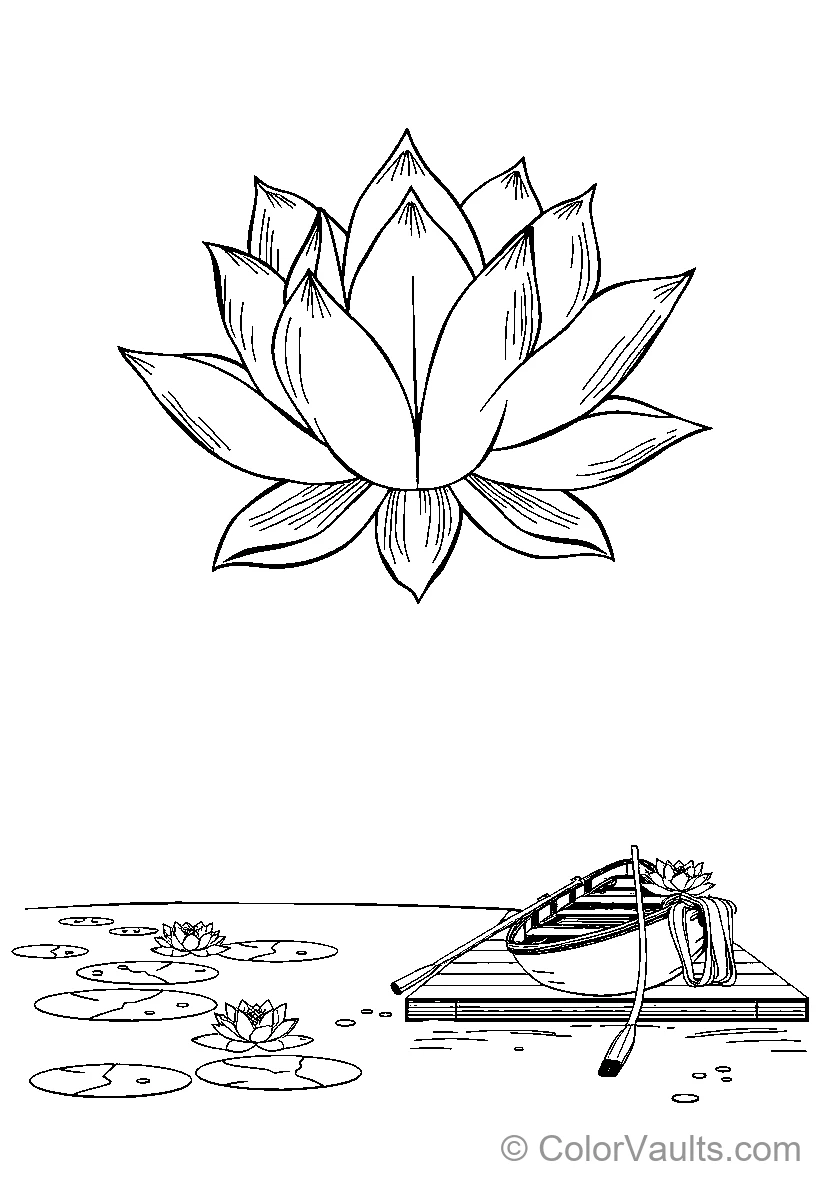 Lotus Flower Over Water