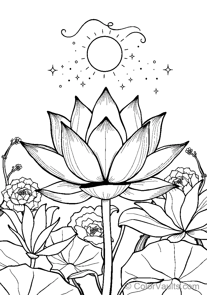 Lotus Flower In Bloom