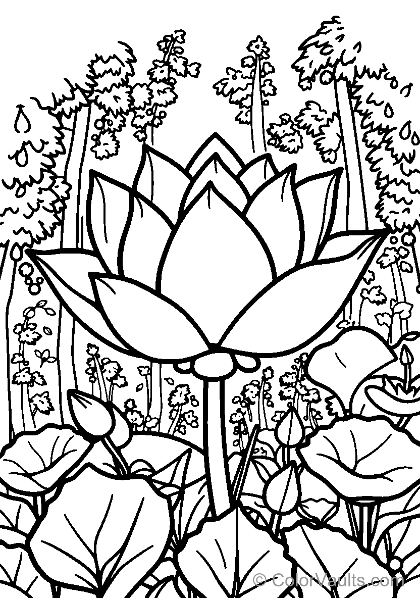 Lotus Flower In Nature