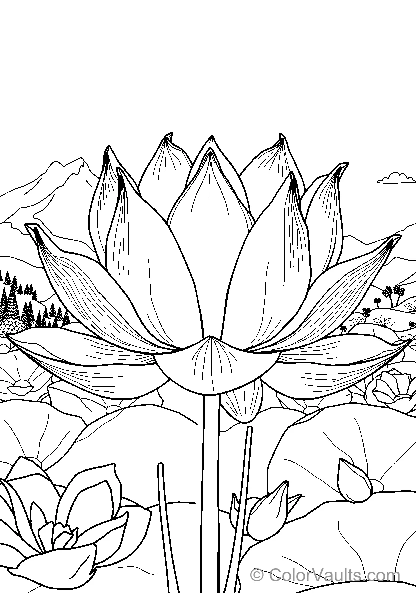 Lotus Flower In Nature (Scene 3)