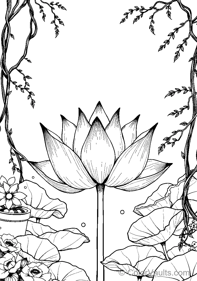 Lotus Flower In Nature (Scene 5)