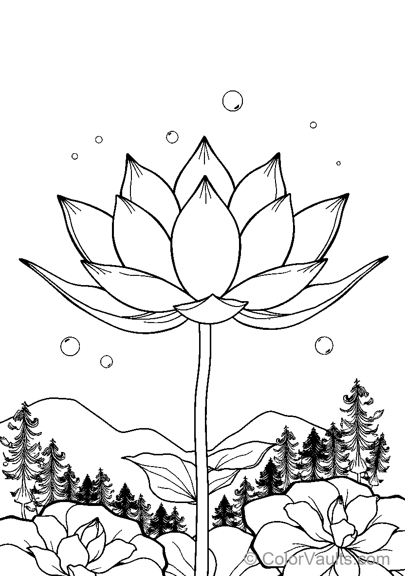 Lotus Flower In Nature (Scene 7)