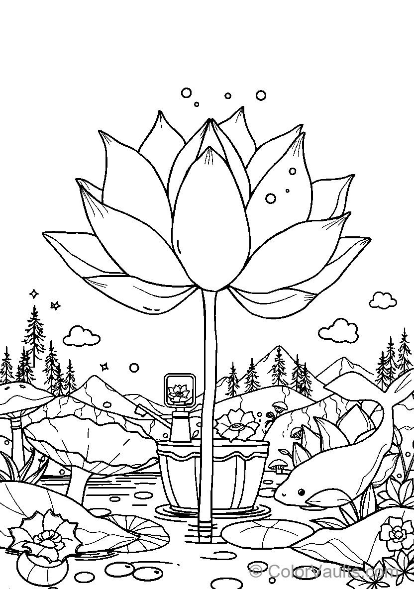Lotus Flower With Smartphone