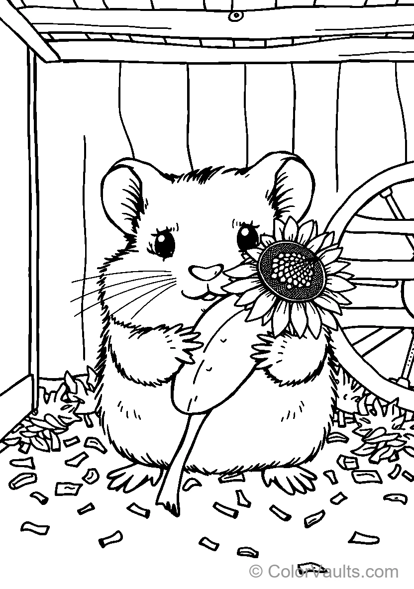 Mouse With Sunflower