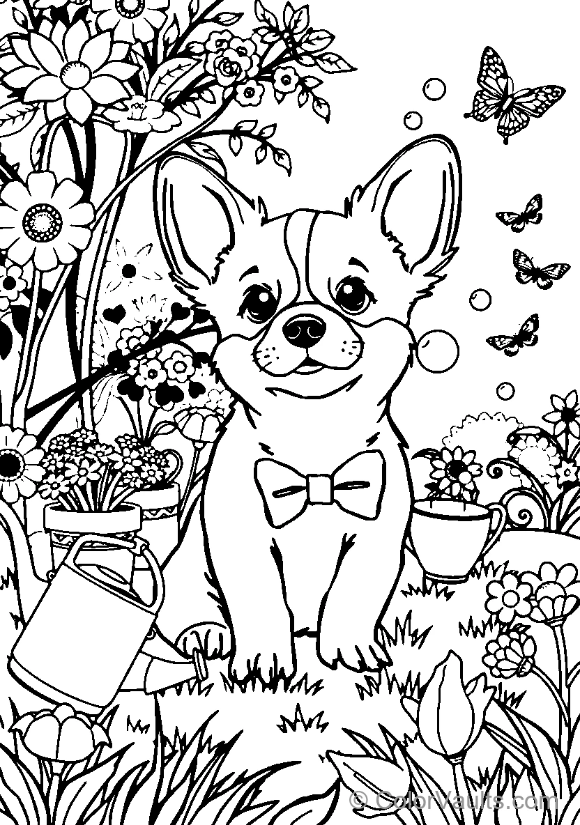 Puppy In The Garden