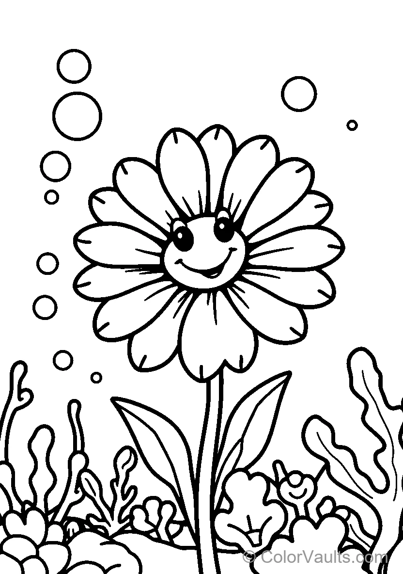 Smiling Flower Underwater