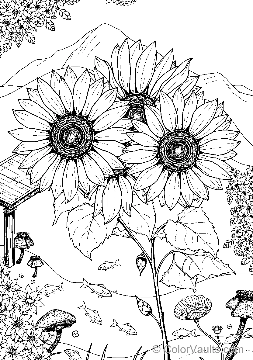 Sunflower Garden Meets Underwater World
