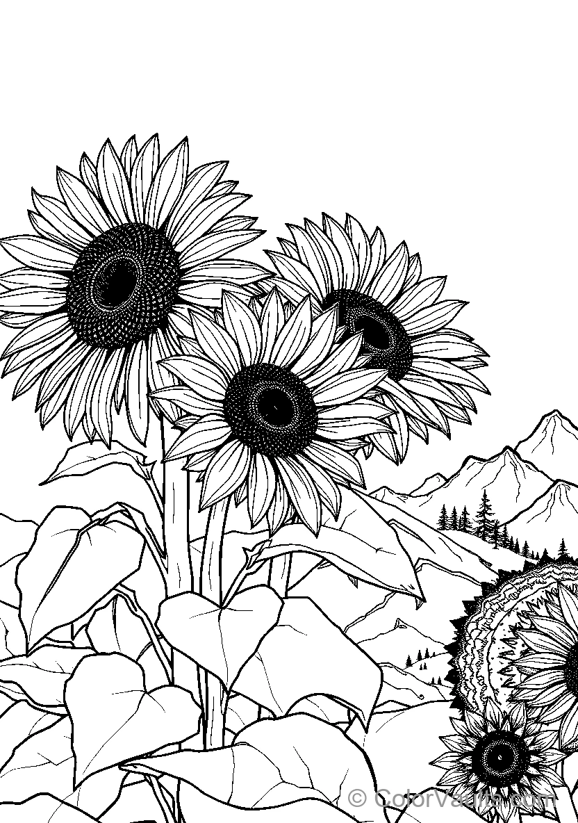 Sunflower Mountain Landscape