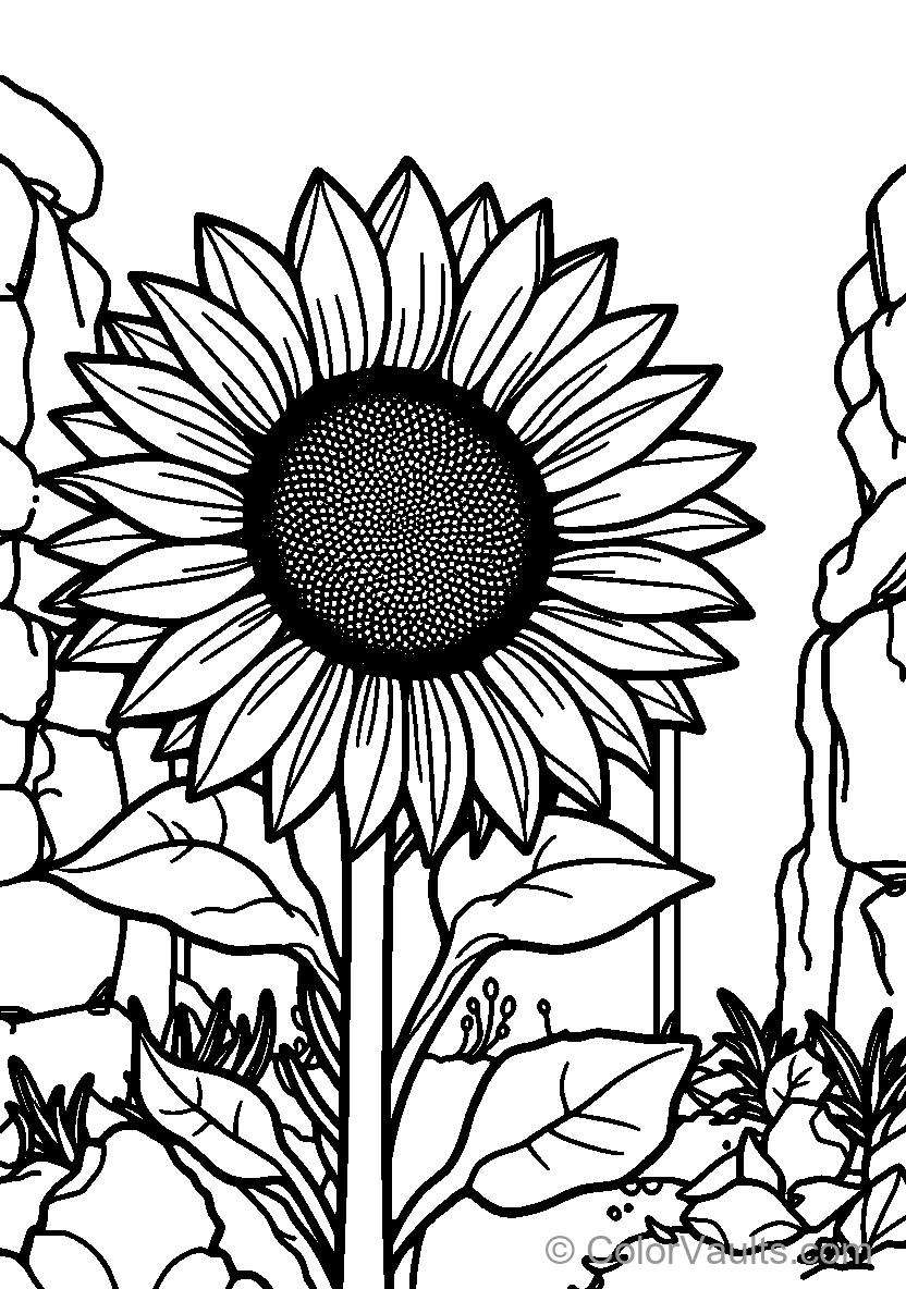 Sunflower In A Garden (Scene 3)