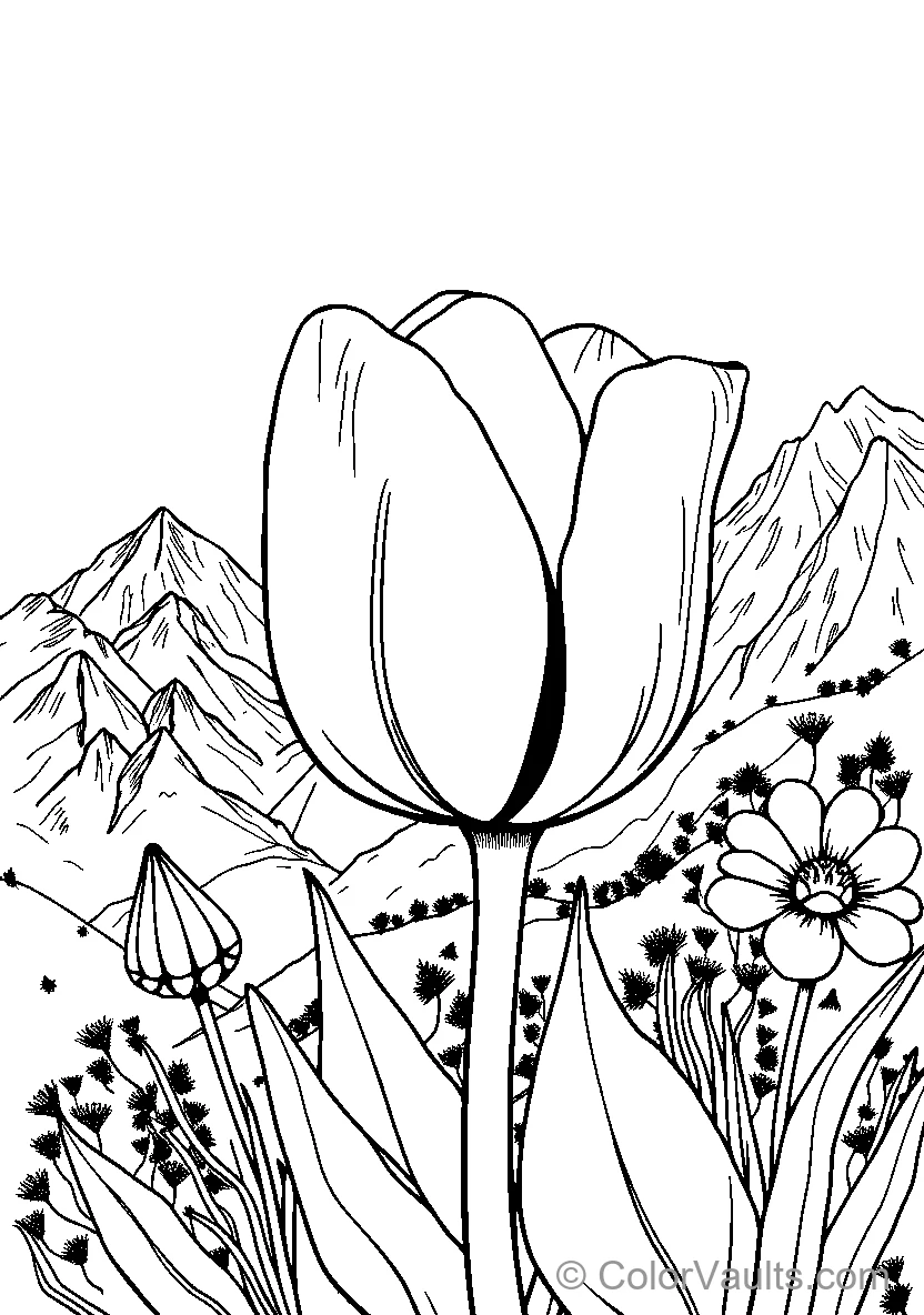 Tulip Among Mountains