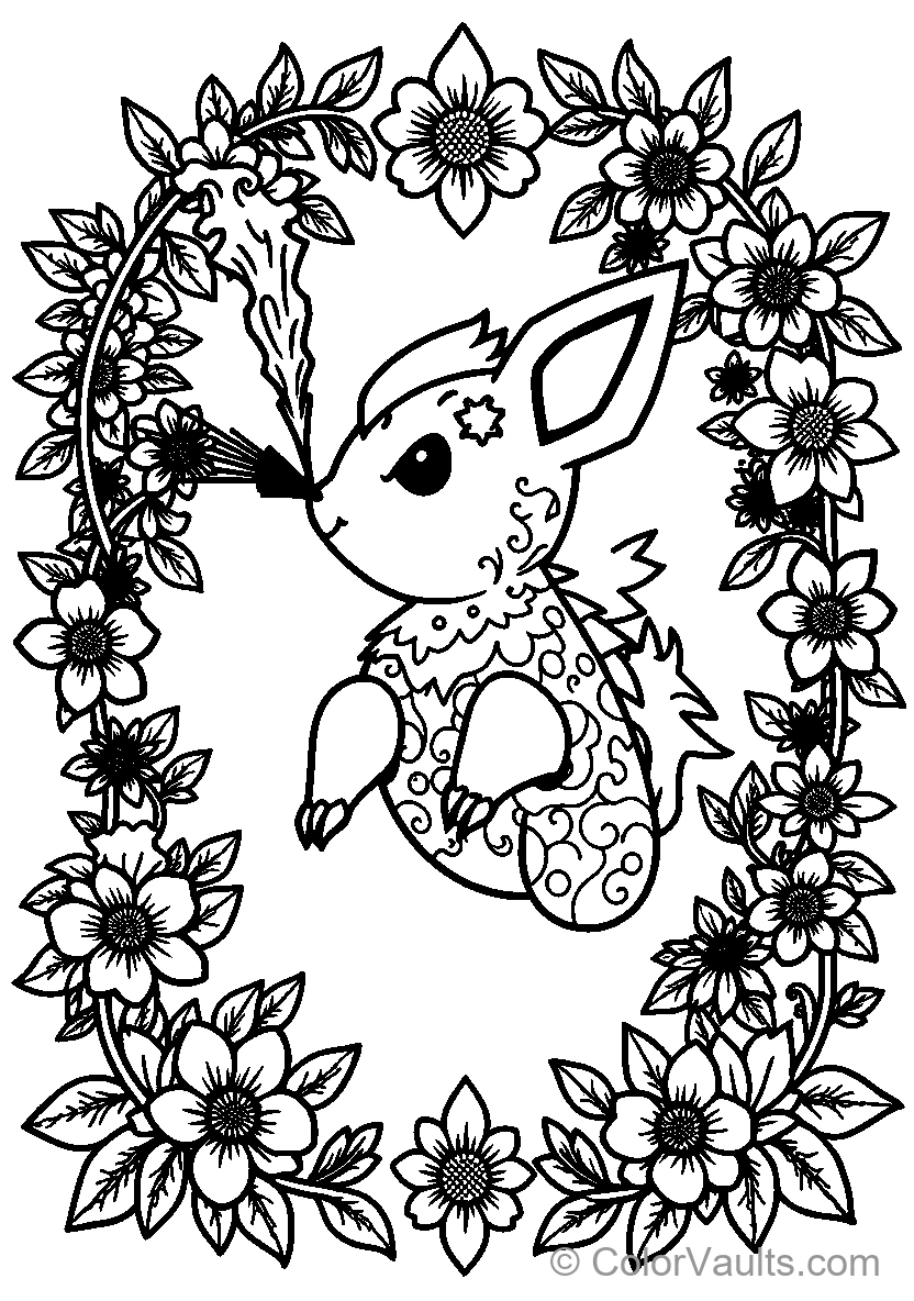 Whimsical Floral Deer