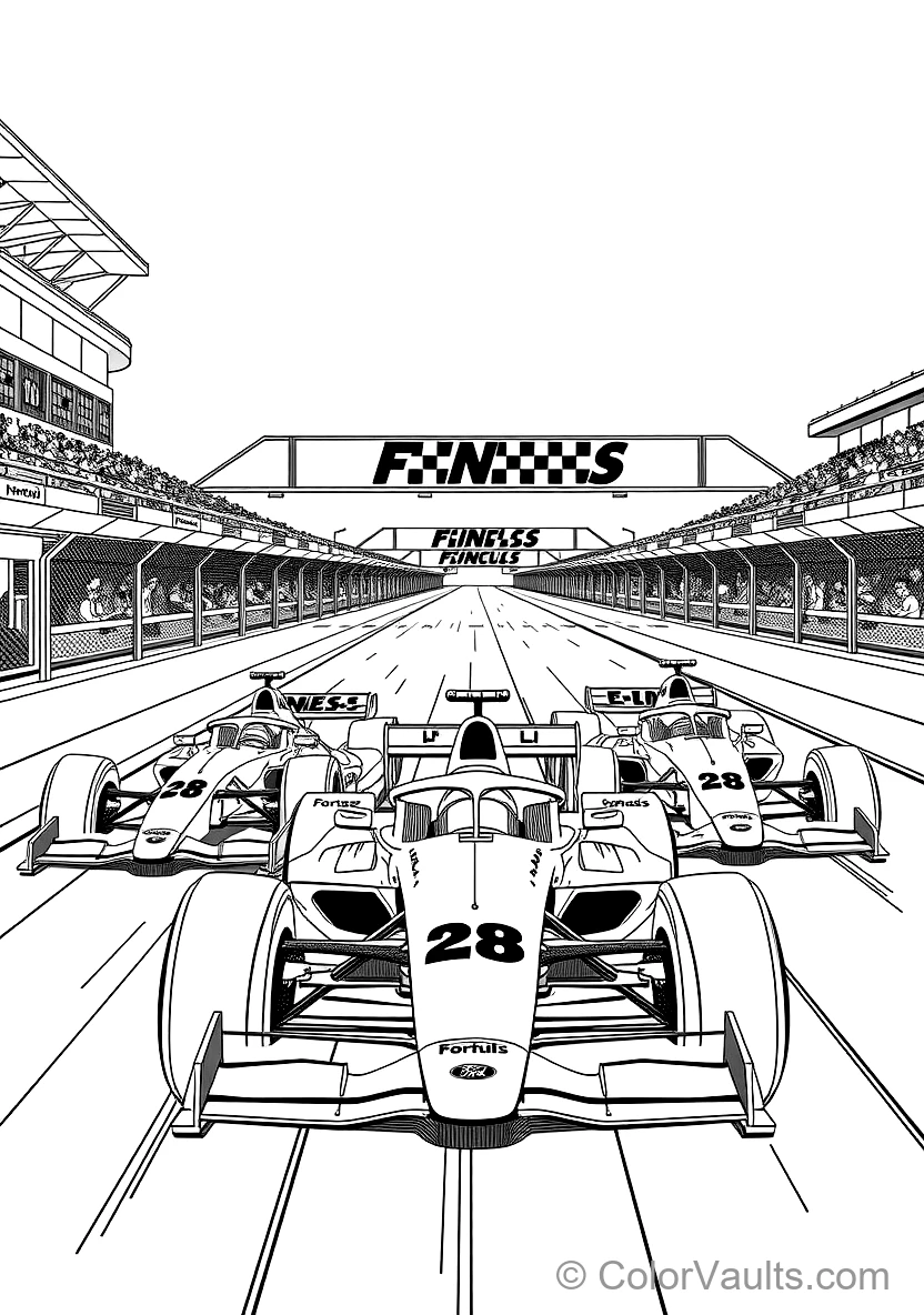 Formula 1 Grid Start avec Green Lights et Smoke
