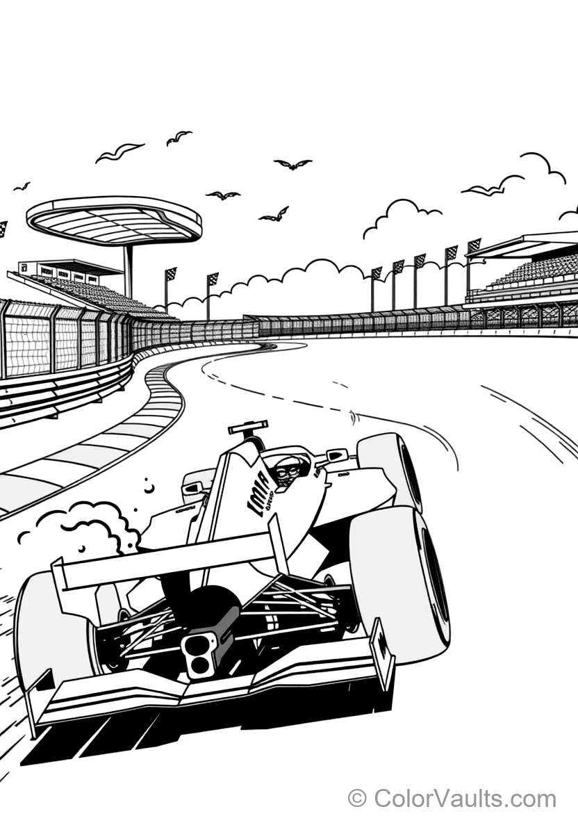 F1 Driver in Racing Suit avec Helmet et Visor