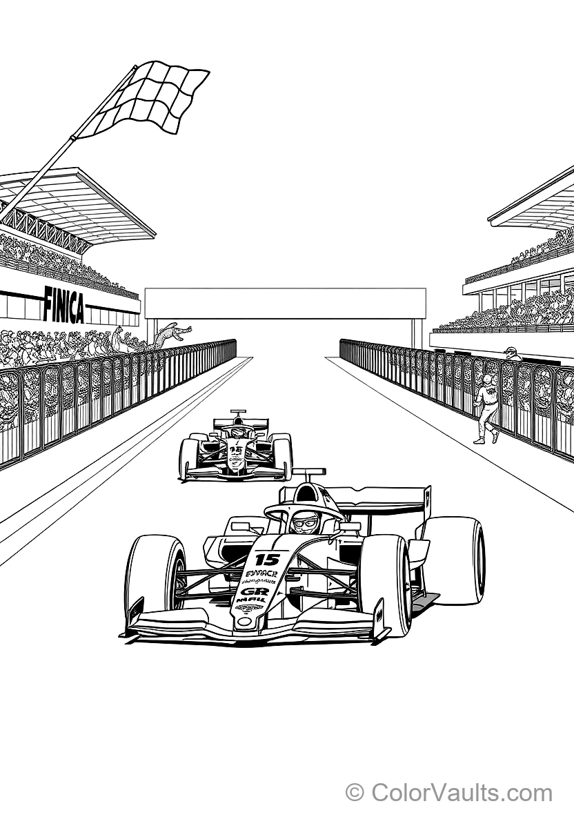 F1 Night Race Under Dazzling Track Floodlights