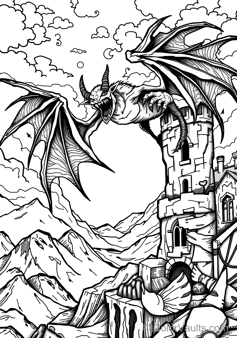 Friendly & Cool Monsters coloring page 2