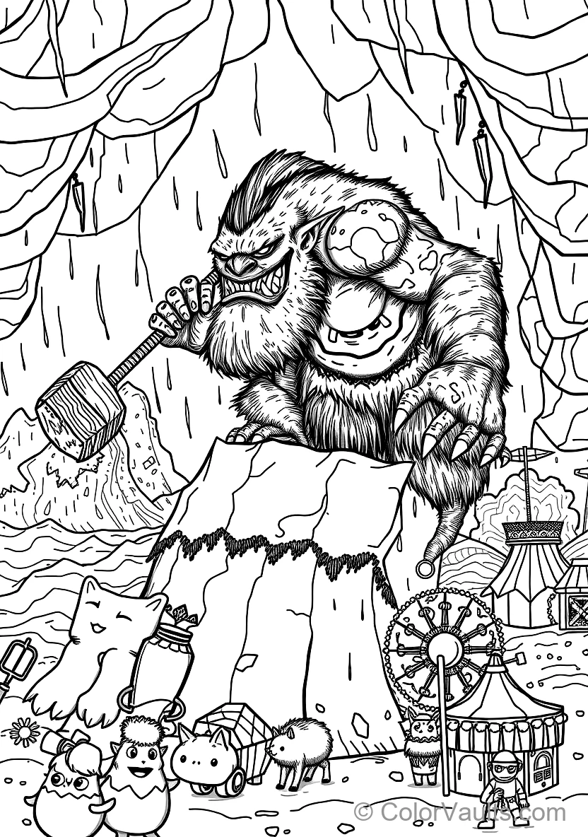 Friendly & Cool Monsters coloring page 3