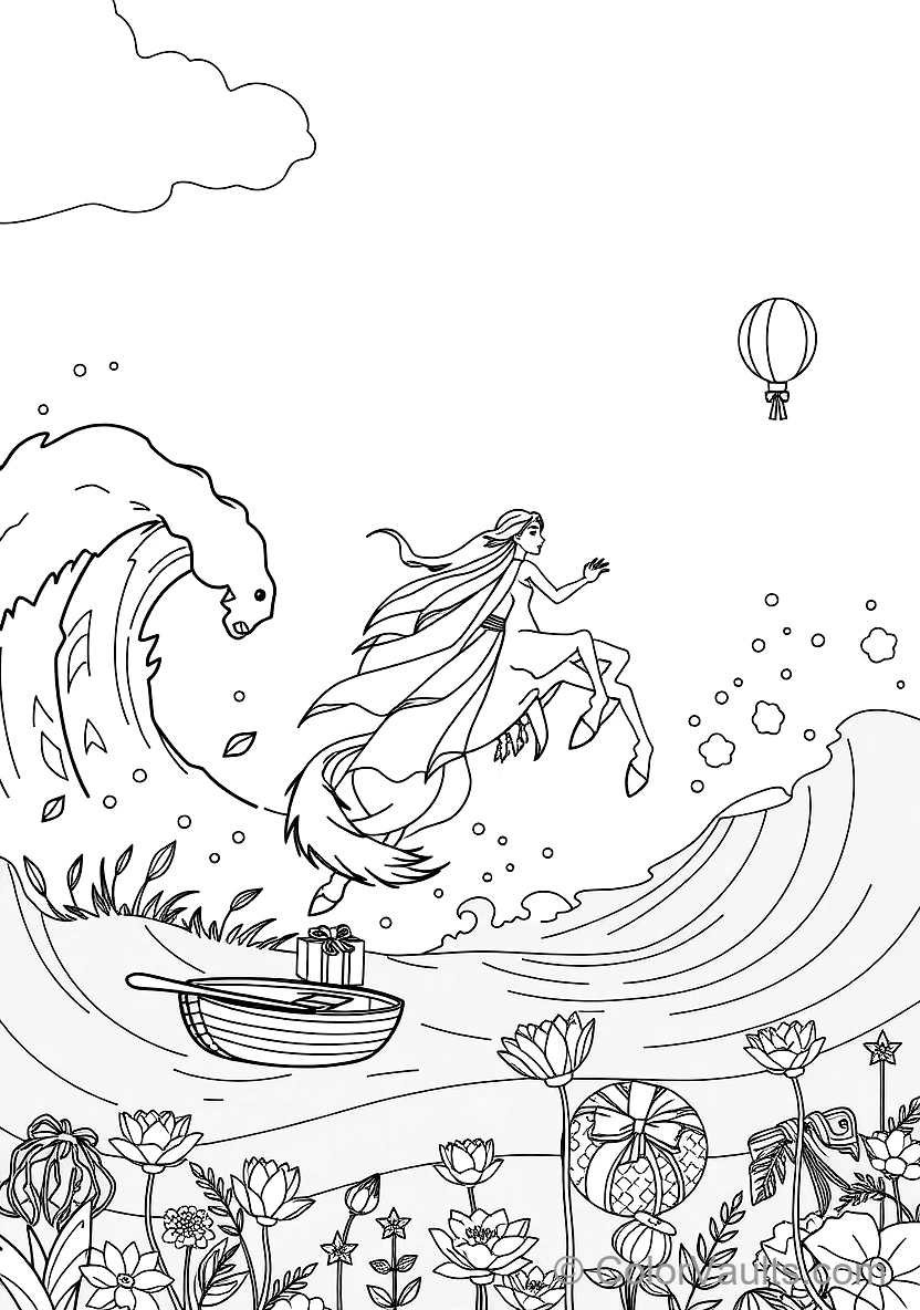 Elsa et the Mythical Water Spirit Nokk Galloping (Scene 31)