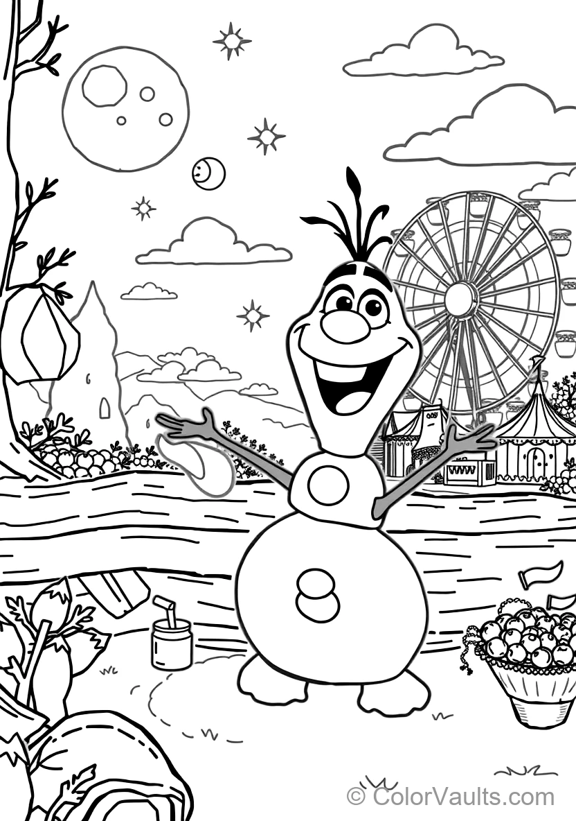 Olaf and the Cute Fire Salamander Bruni Playing (Scene 32)