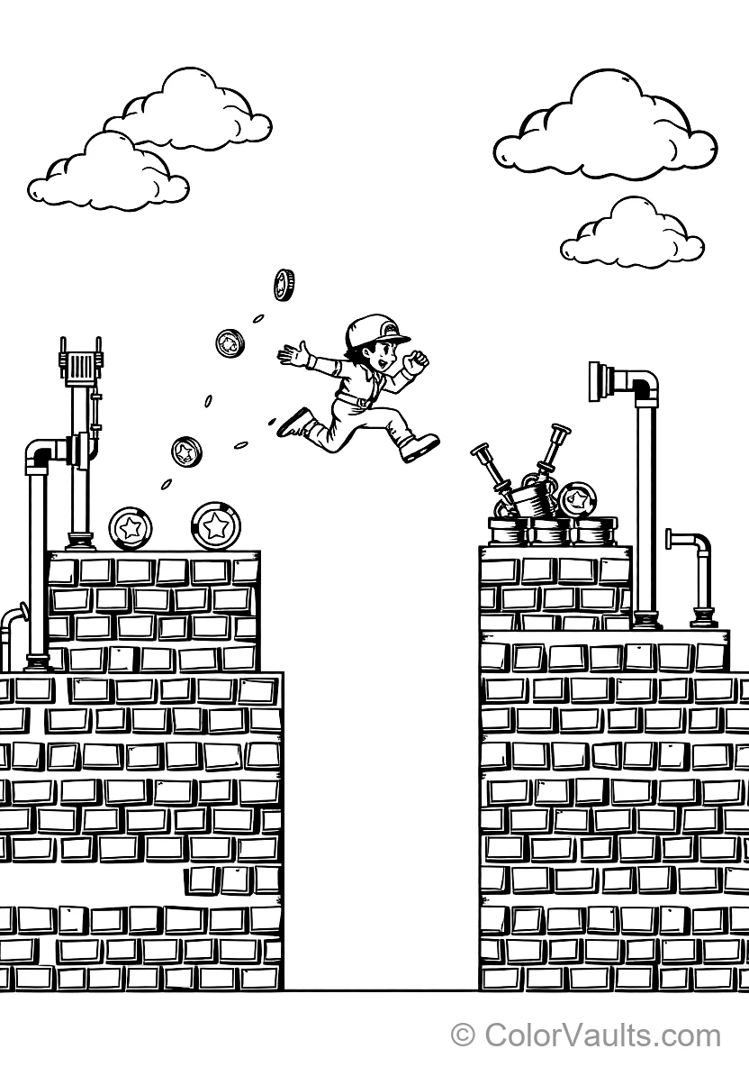 Pixel Art 2D Platformer Character Jumping Over Spikes