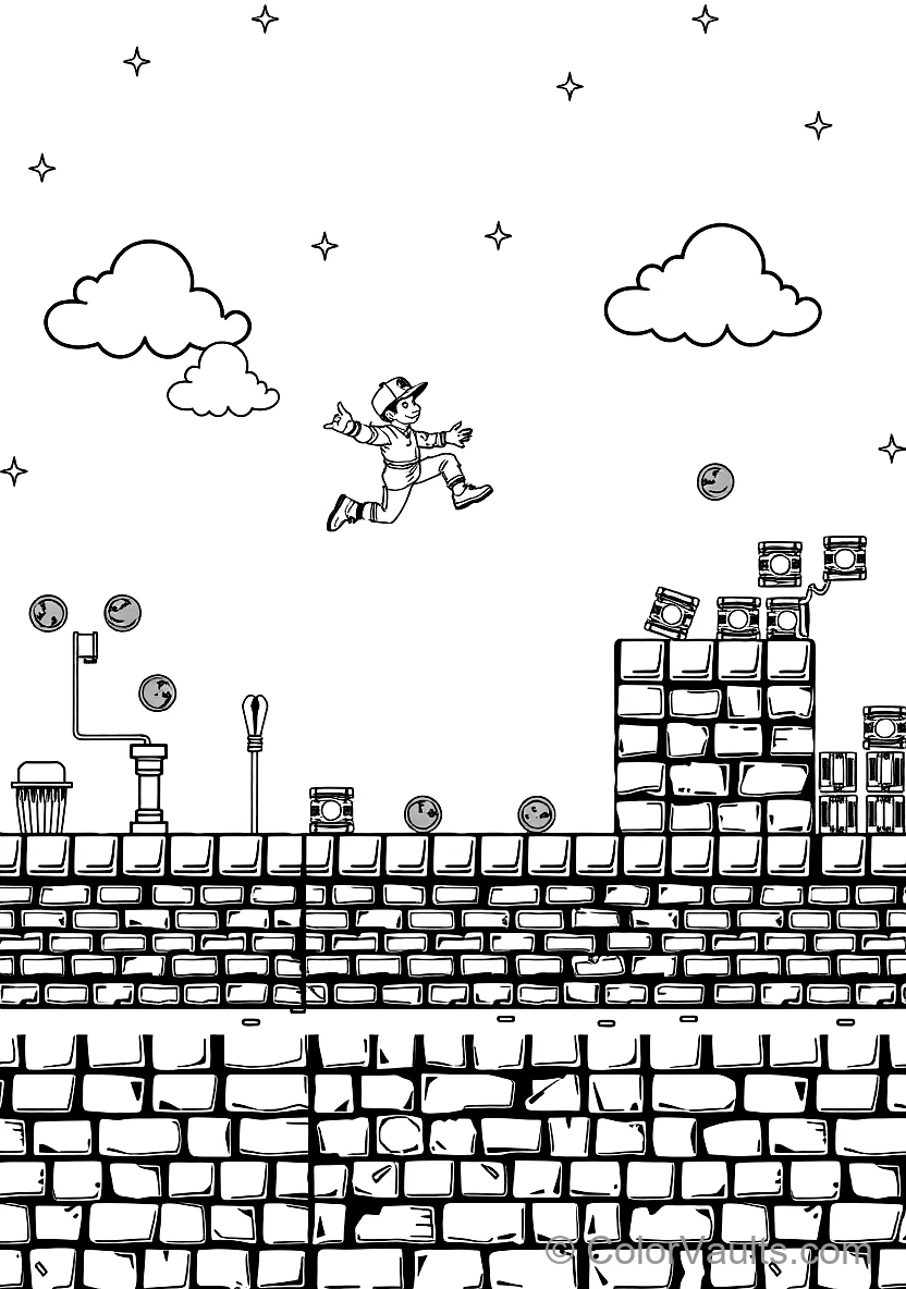 Pixel Art 8-Bit Dungeon Crawler Exploring Castle (2)