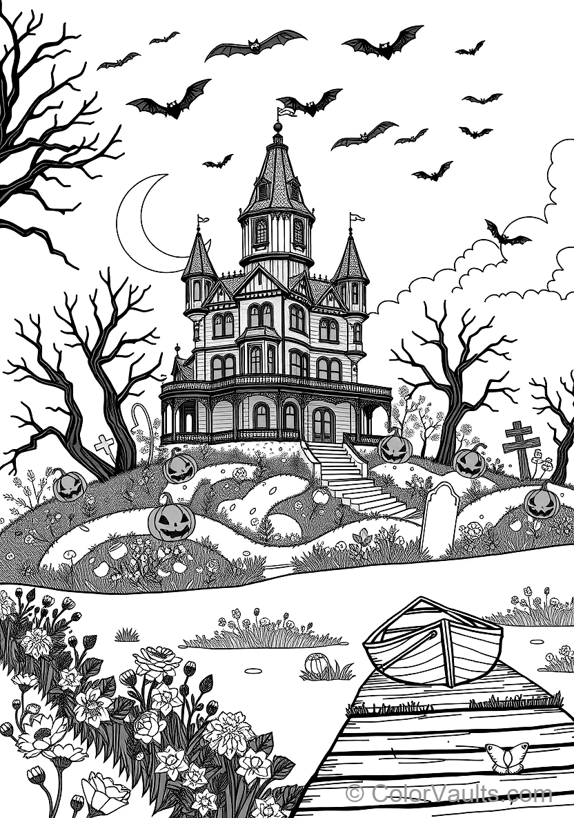 Mignon Ghost Floating Through Misty Autumn Graveyard (3)