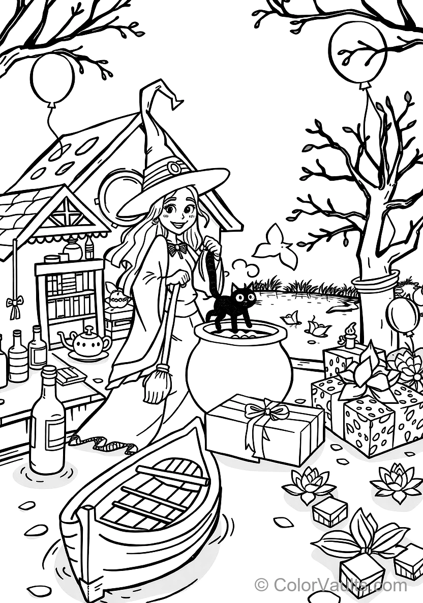 Black Cat Stalking Along Wooden Fence at Halloween (3)