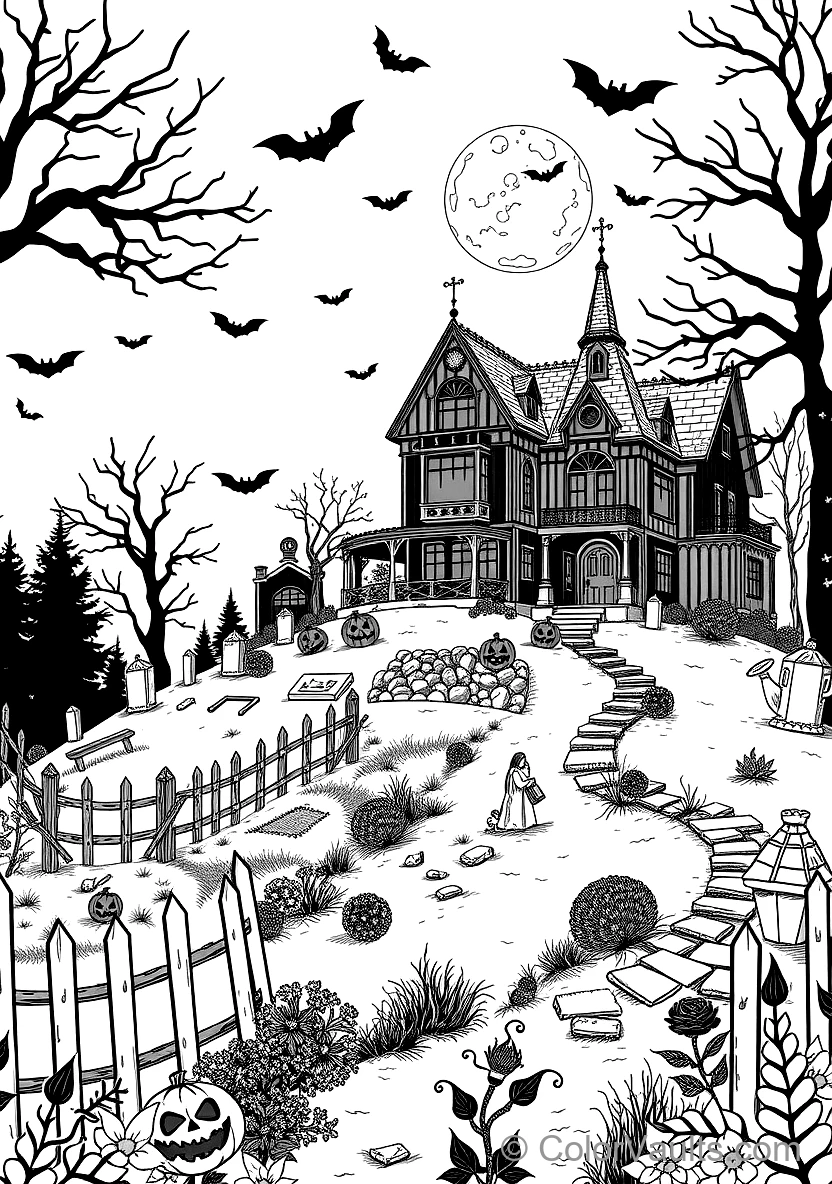 Black Cat Stalking Along Wooden Fence at Halloween (4)