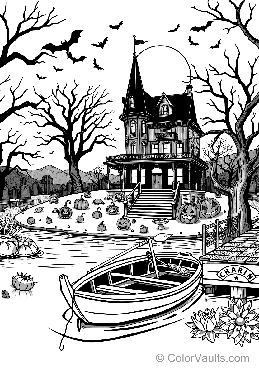 Vampire Manor on Cliff Under Dark Thunderstorm (5)