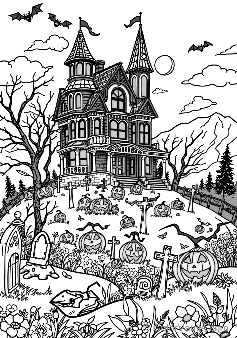 Witch Flying on Broomstick Across Starlit Halloween Sky (7)