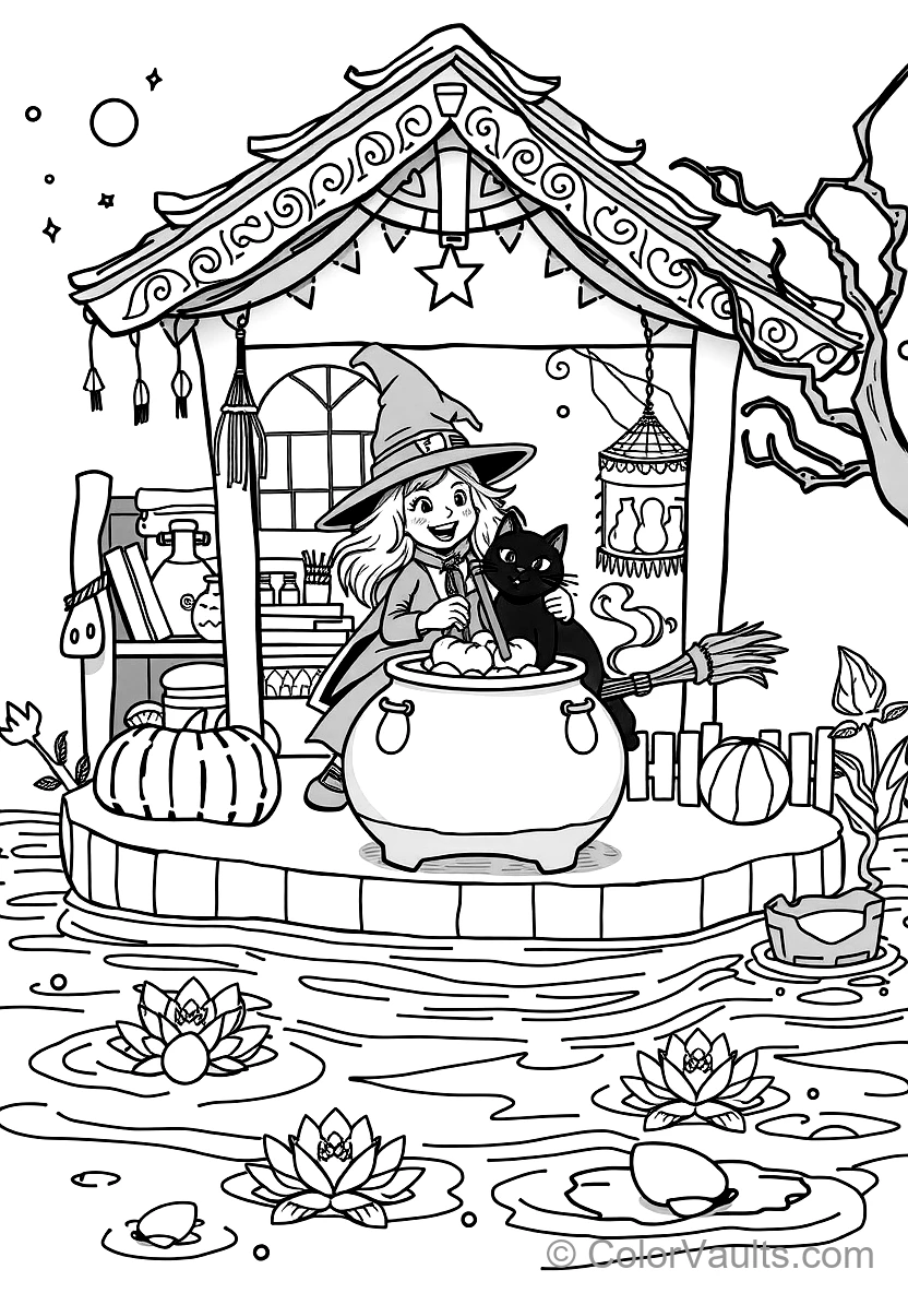 Black Cat Stalking Along Wooden Fence at Halloween (7)
